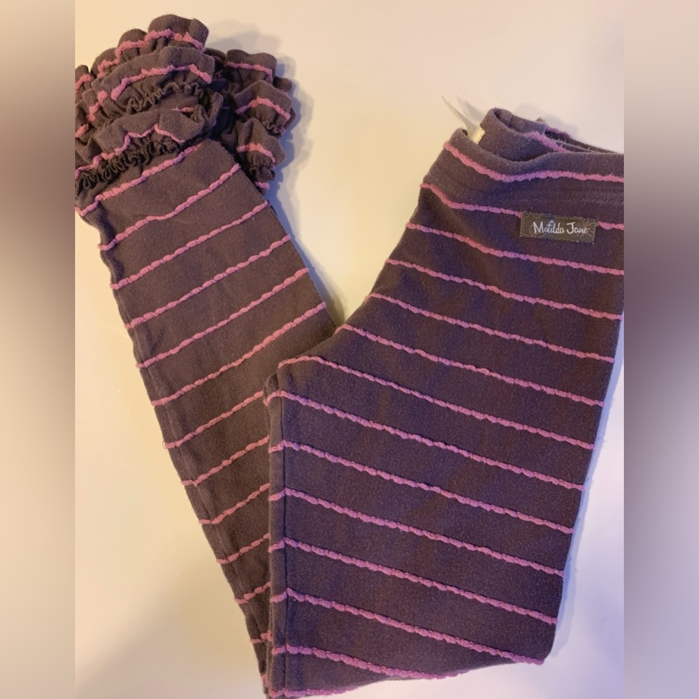 Matilda Jane purple and pink ruffle pants, size 8
